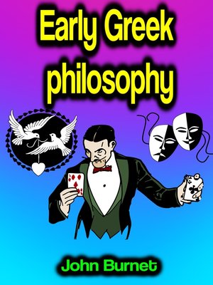 cover image of Early Greek philosophy